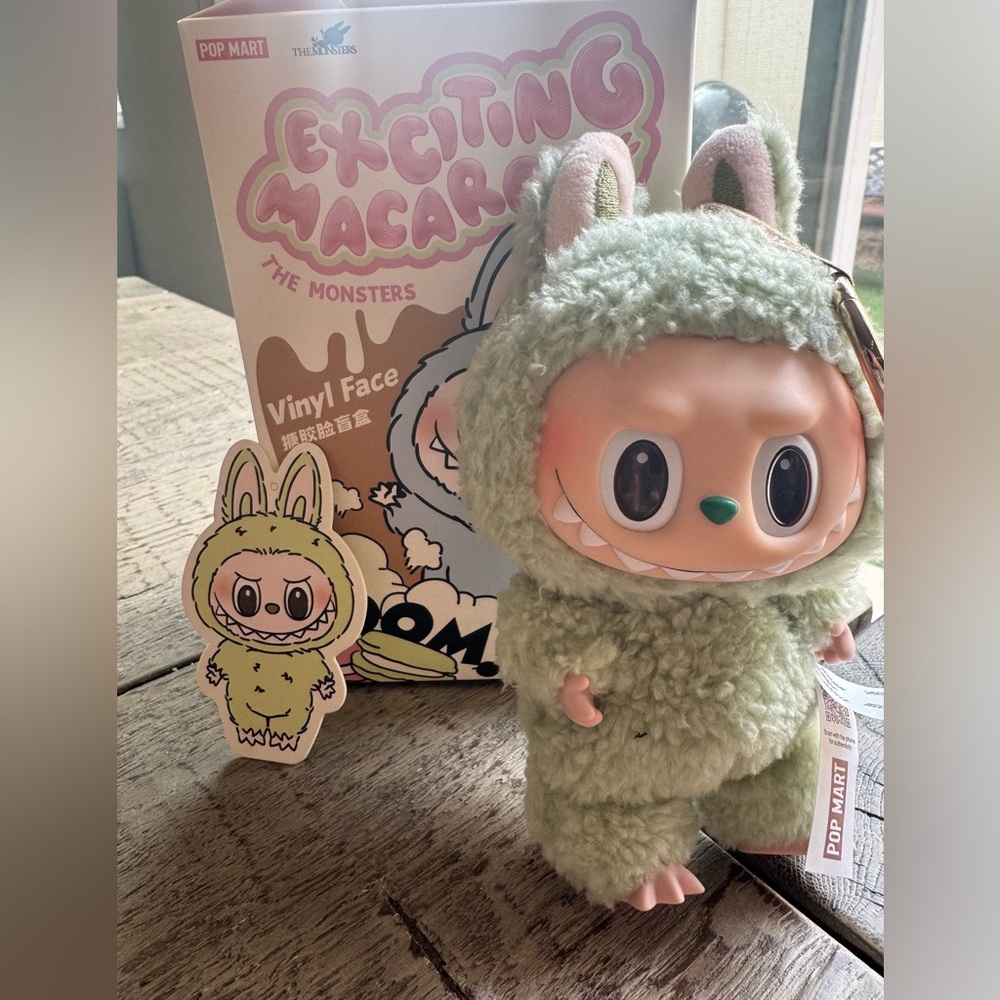 NWT Green Grape Labubu Monster Keychain